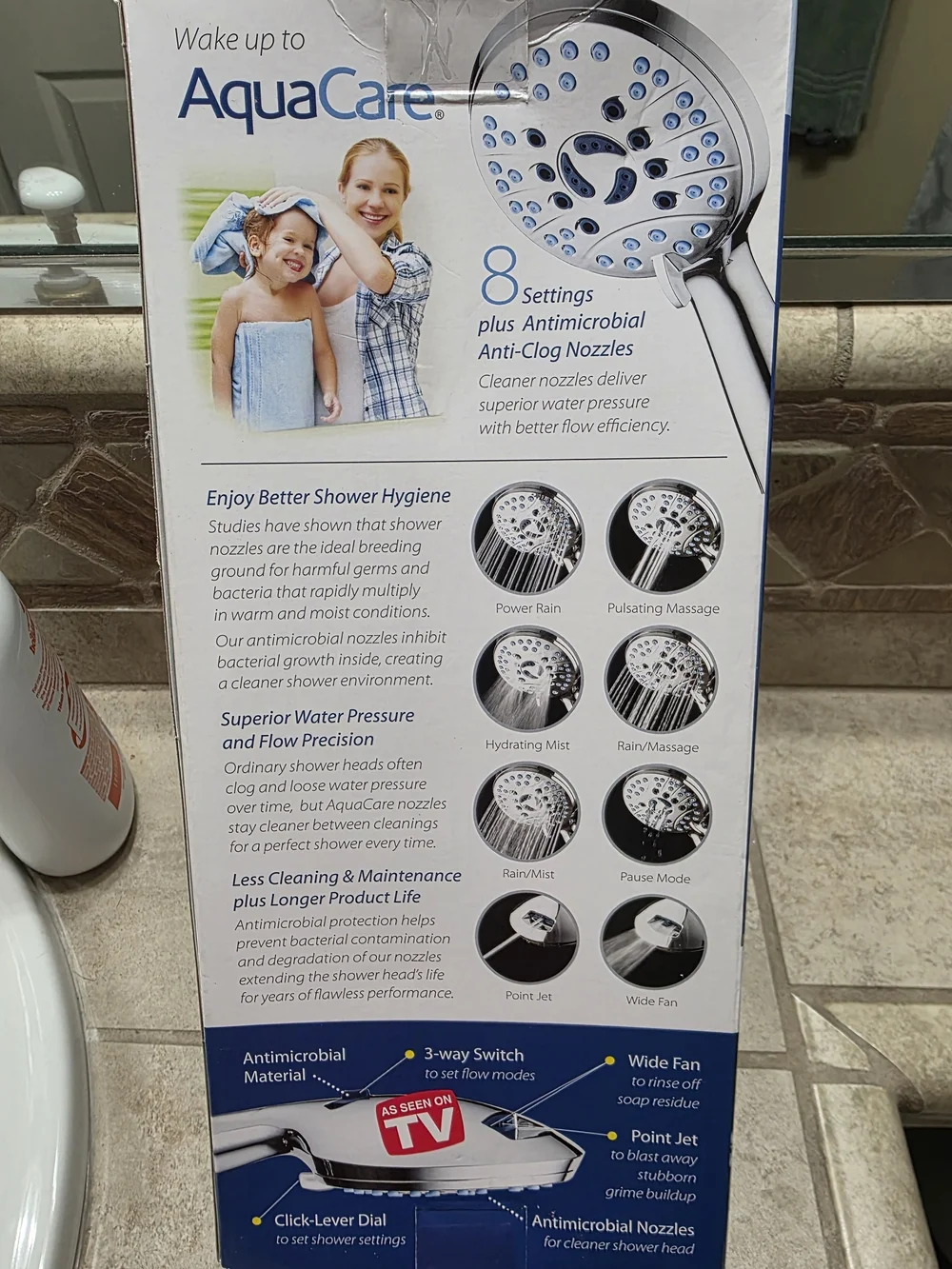 Antimicrobial Handheld Shower Head in Chrome
